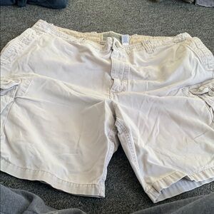 Men's Casual Cargo Shorts - Cream